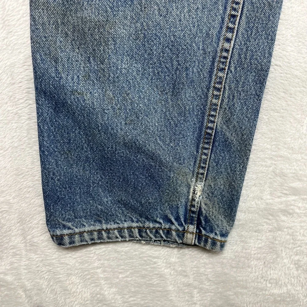 VTG Levi's 505 Regular Fit Straight Leg Jeans‎ Men's Denim Distressed - 34X30.5